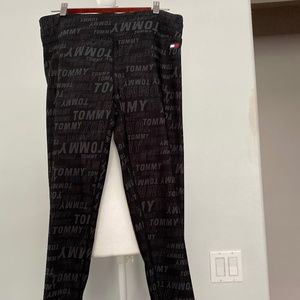 Women's Black Allover Print Tommy Hilfiger Leggings